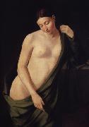 Wojciech Stattler Nude study of a woman oil painting artist